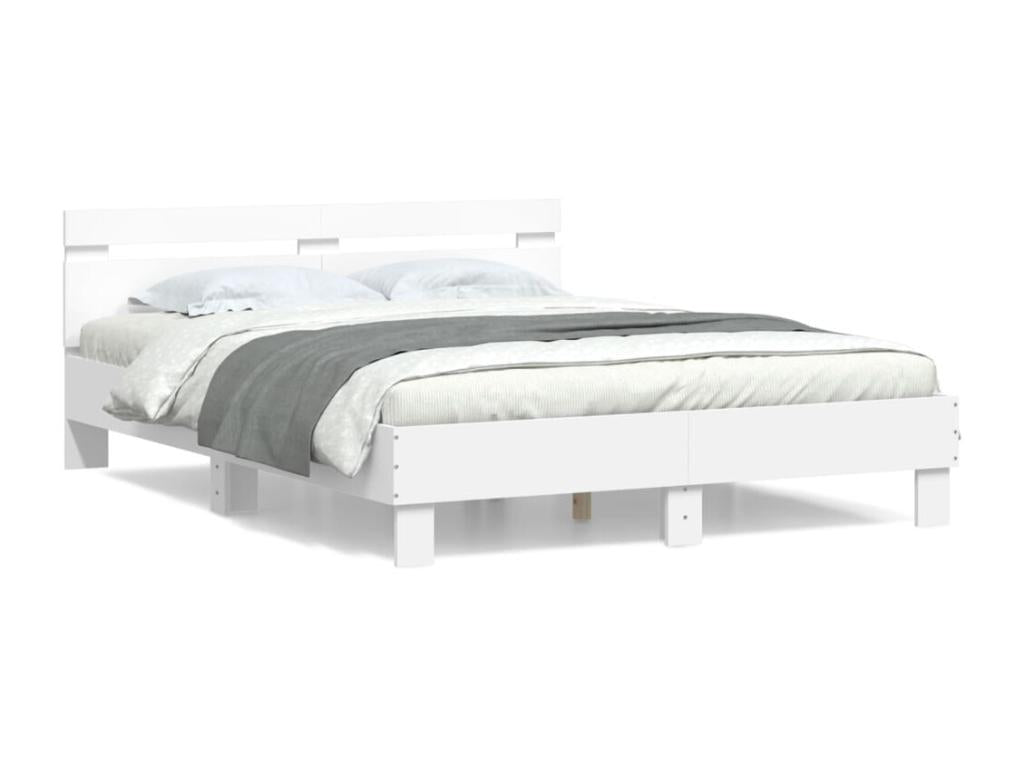 Cadre de lit sans matelas blanc 140x200 cm TKBR91342
