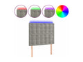 Tête de lit ¨¤ LED Gris clair 100x5x118/128 cm Velours BFTR05382