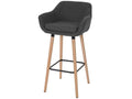 Tabouret de bar Chezlova? T381 chaise de bar tabouret de comptoir - Textile gris fonc¨¦ JOHU97132
