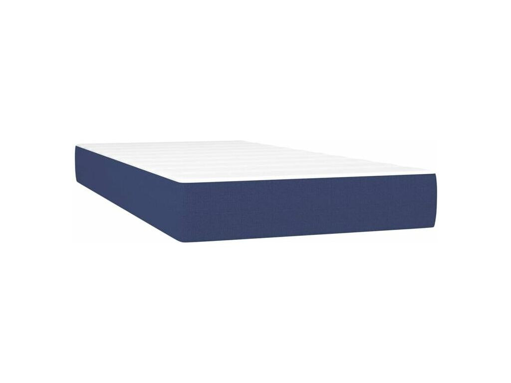 Sommier ¨¤ Artigeo de lit avec matelas Bleu 100x200 Tissu SJBP07820
