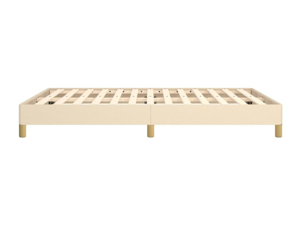 Cadre de lit sans matelas crème 160x200 cm tissu RJQV82437