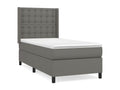 Lit ¨¤ sommier tapissier avec matelas Gris 80x200 cm Similicuir LFFL21649