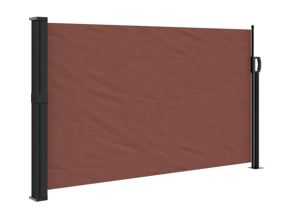 Auvent latéral latéral rétractable marron 120x500 cm XGRF40888
