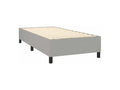 Sommier ¨¤ Chezlova de lit et matelas Gris clair 90x190 Tissu KGHA58967