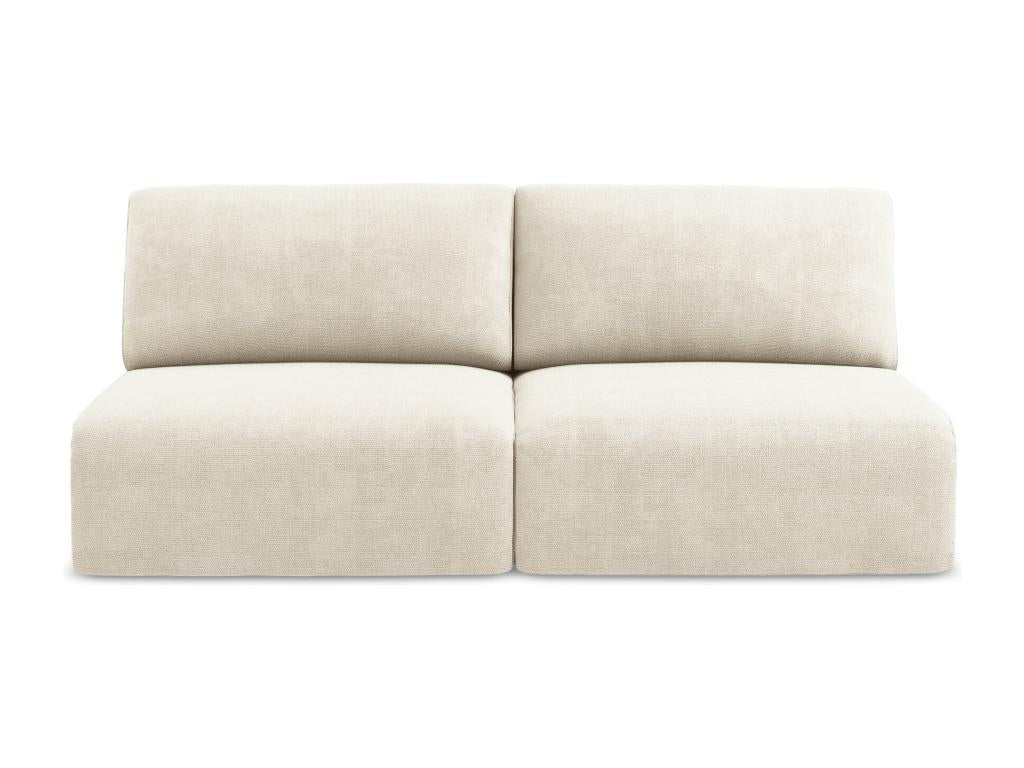 Canapé¨¦ 3 places sans accoudoir convertible en Chenille - beige clair - Chezlova MBIY87868