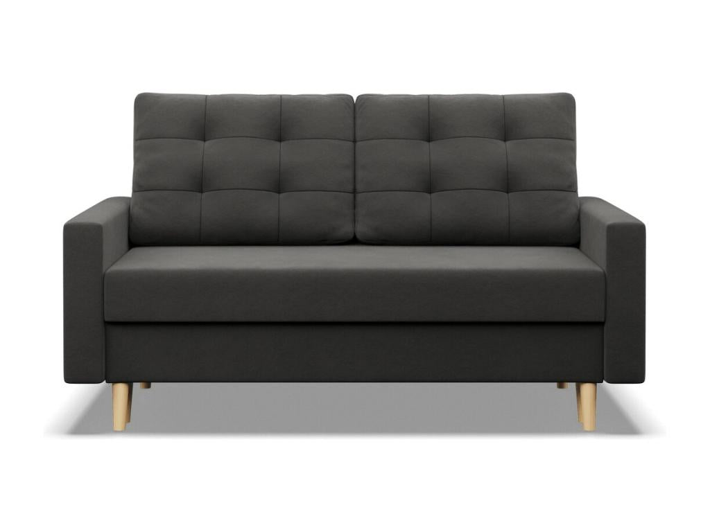 Canap¨¦ 2 places avec fonction sommeil Coussin réversible Gris CMXH53415