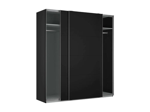 Armoire polyvalente ¨¤ 2 portes Chezlova Meubles multifonctionnels Casier ¨¤ chaussures Support ¨¤ chaussures pour armoire 200x60 h219 cm Noir FXIJ80779