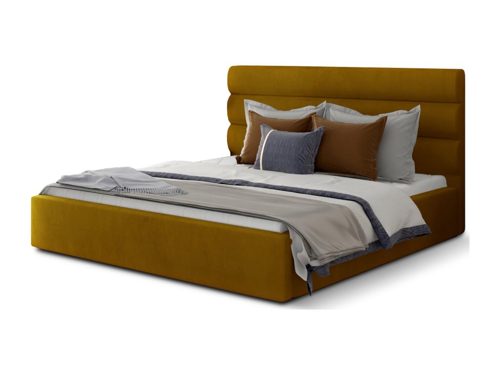 Lit design velours jaune avec coffre de rangement Artigeo-200x200 SUUP33791