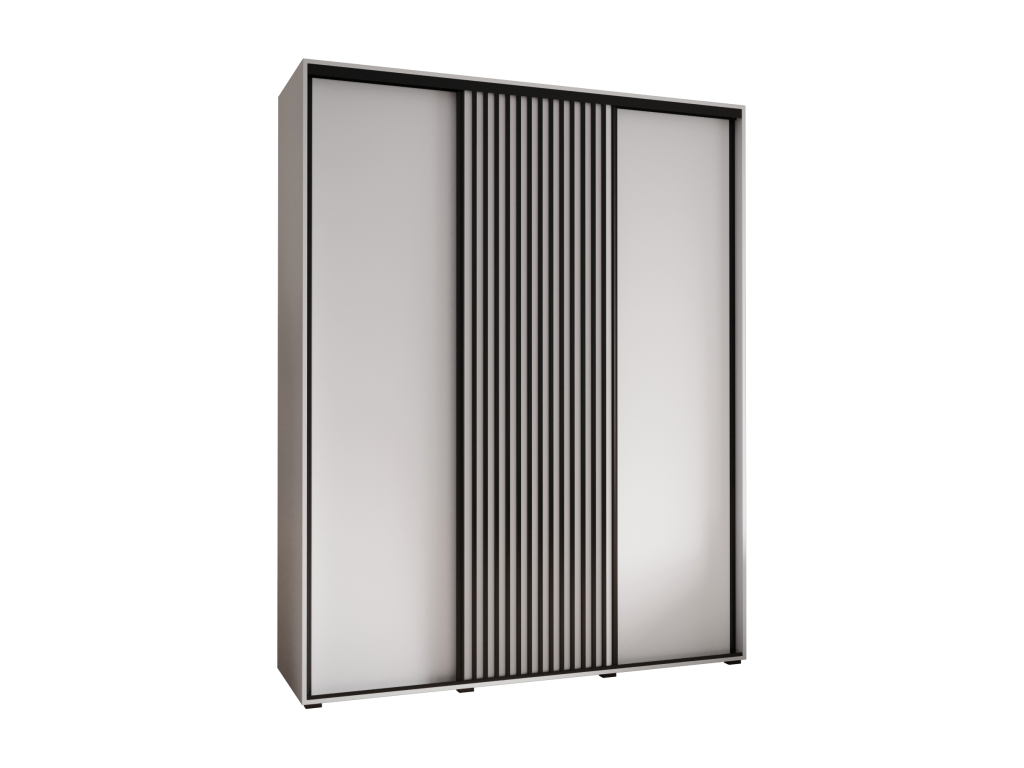 ARMOIRE Chezlova 1 ¨¤ PORTES COULISSANTES 205.2/190/60 3 Portes Blanc/Blanc VYOP62091