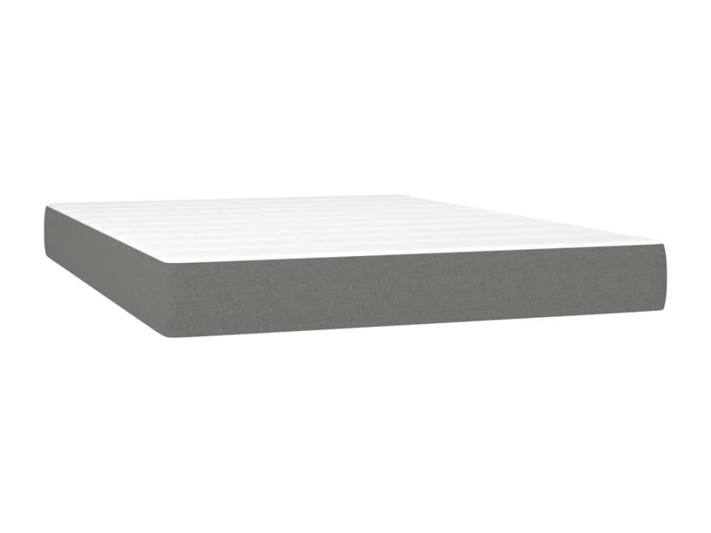 Sommier ¨¤ Chezlova de lit et matelas et LED Gris fonc¨¦ 140x190 PANX99947