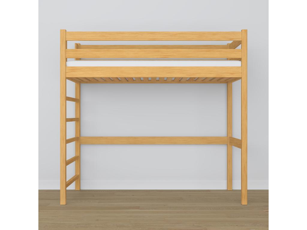 Lit mezzanine en bois N01 Pin Naturel 80x190 YFGV52054