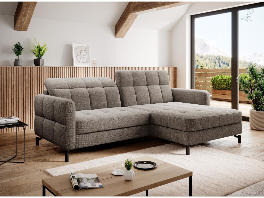 Canap¨¦ convertible tissu matelass¨¦ Chezlova menton¨¦ angle droit Chezlova 225cm UNQX54879