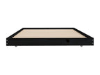 Cadre de lit Noir 100x200 cm Bois de pin massif YLXC03023