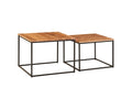 Table Basse de Salon Lot de 2 Table de Canap¨¦ Bois Metal Industriel PJGT25739