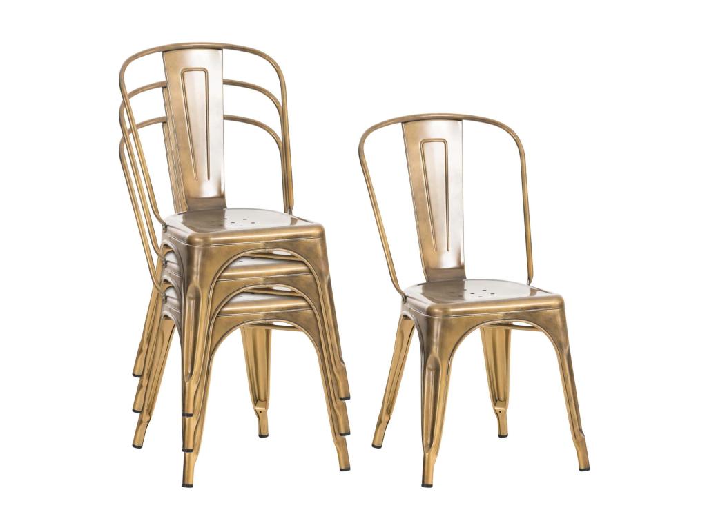Chaise de bistrot - Métal / M¨¦tal - Or - Chezlova FMEU60464