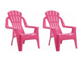 Chaises de jardin pour enfants lot de 2 roses 37x34x44 cm PP KMUM95497