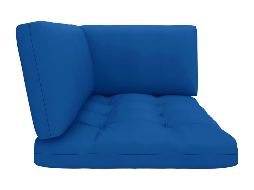 Canap¨¦ palette 2 places avec coussins Pin impr¨¦gn¨¦ de noir AXKD47019