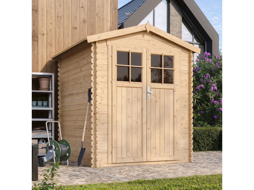 Abri de jardin en bois AVEC SOL TRAIT¨¦ - I186xL196xH218 cm/ 2.82 m2 - Decohaute M320F M320G BFZU58315