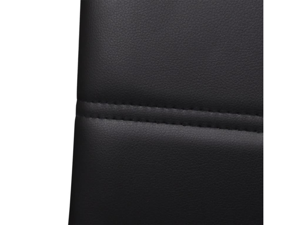 Chaises ¨¤ mangeoire cantilever lot de 6 noir similicuir KWOA54251