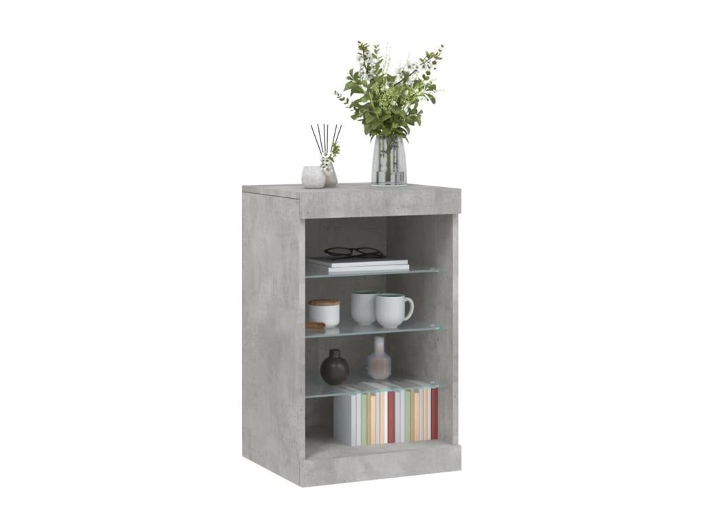 Buffet avec Artigeo¨res LED gris béton 41x37x67 cm ILMT28726