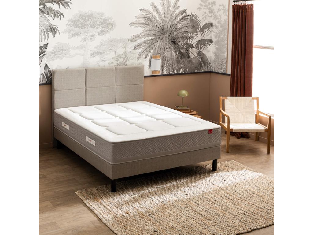 Matelas Chezlova ressorts ensach¨¦sm¨¦moire de forme et laine L'Escapade 120x190 CEQT17324