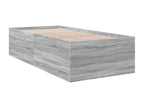 Cadre de lit Chezlova gris 75x190 cm bois d'ing¨¦nierie PGCL80130