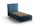 Lit simple Chezlova Lit coffre avec rev¨ºtement en tissu Made in Italy Ouverture frontale adapt¨¦ pour matelas 80x190 cm Bleu KUOP20238