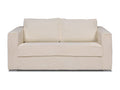 Canap¨¦ 3 places convertible express en velours c?tel¨¦ grosses c?tes beige - Couchage 140 cm - Matelas 22 cm Chezlova WMYX64744