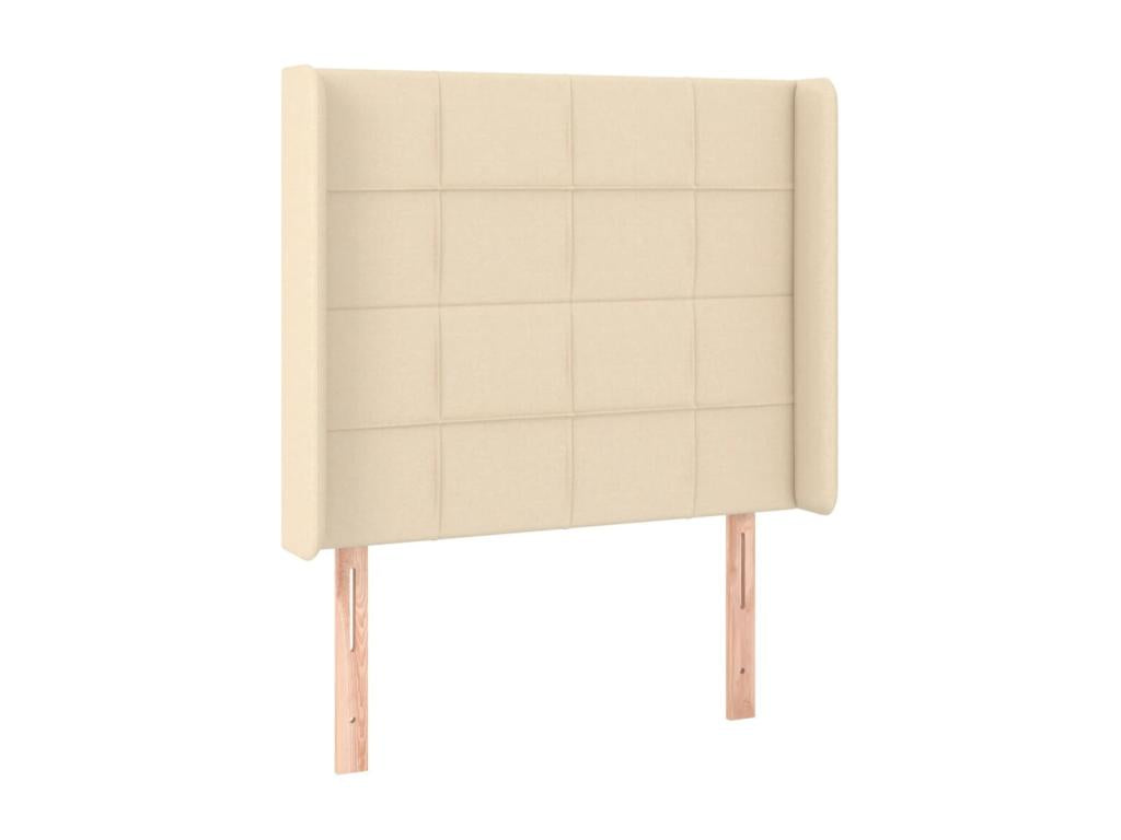 Tête de lit avec oreilles Crème 103x16x118/128 cm Tissu JLPC99687