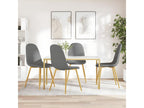 Chaises ¨¤ manger lot de 4 Gris clair Velours SNCB75551