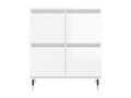 Buffet Blanc Brillant 60x35x70 cm Bois d'ingénierie AXNH73261
