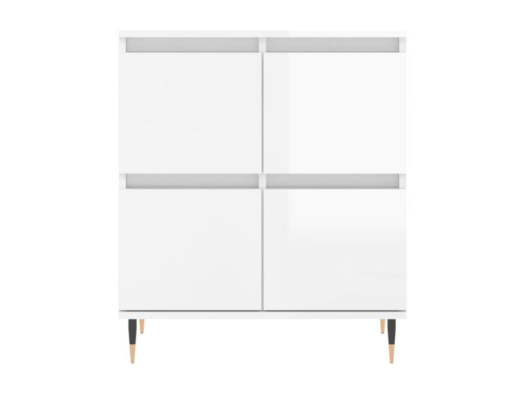 Buffet Blanc Brillant 60x35x70 cm Bois d'ingénierie AXNH73261