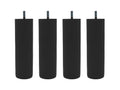 4 pieds cylindriques bois anthracite 20 cm ADVO44406