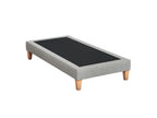 Sommier d¨¦co tapissier gris Chezlova 120x200 GIAS44951