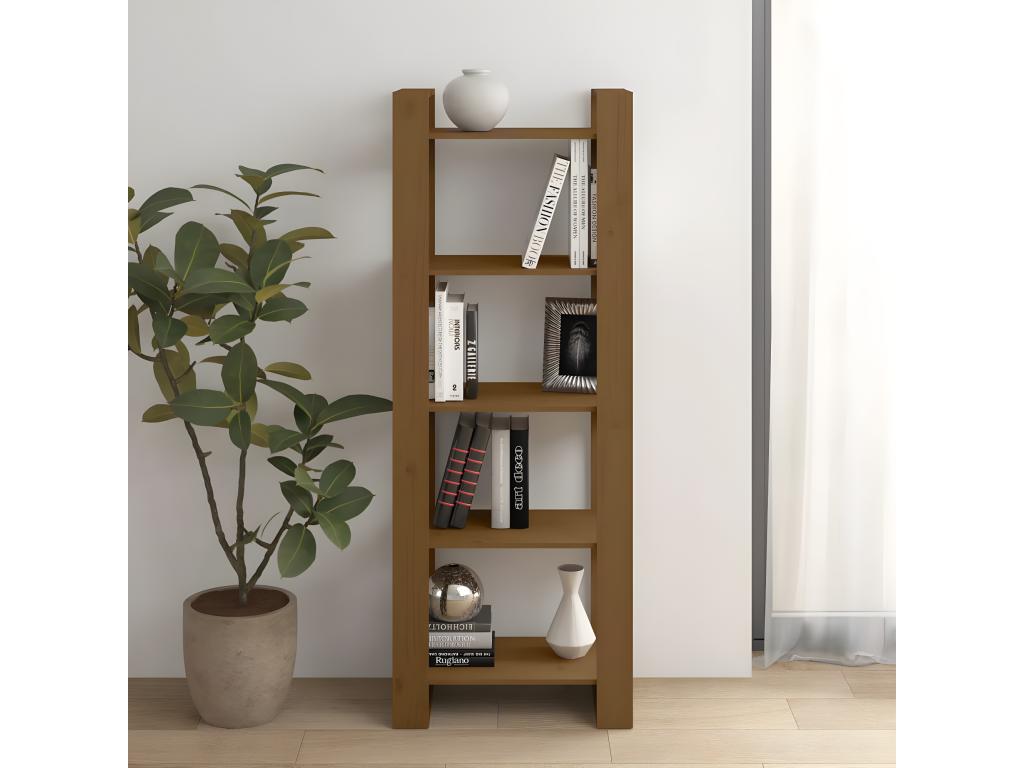 Biblioth¨¨que/Cloison Marron miel 60x35x160 cm Bois massif UJCG67951