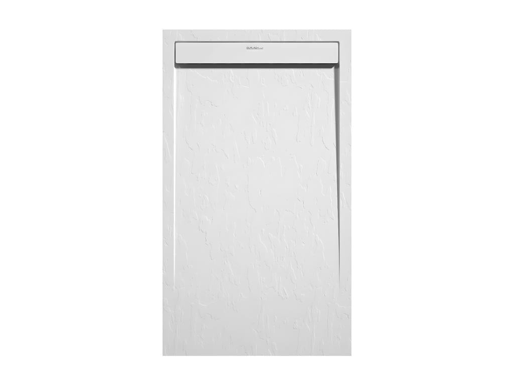 Receveur de douche Blanc finition Ardoise Artigeo SMART grille de couleur - 100x90 cm KUMD10285