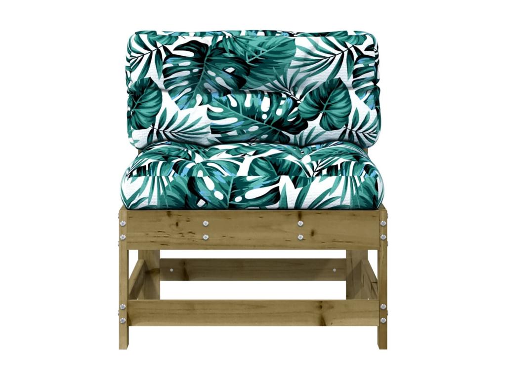 Canap¨¦ central avec coussins bois de pin impr¨¦gn¨¦ ZKXK14734