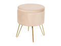 Pouf de rangement Artigeo Velours 42 cm 42 cm Crème SEIZ96932