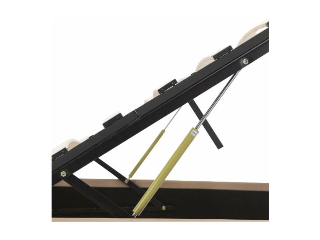 Lit coffre ¨¤ LED simili cuir beige Chezlova 140x200 XADA81949