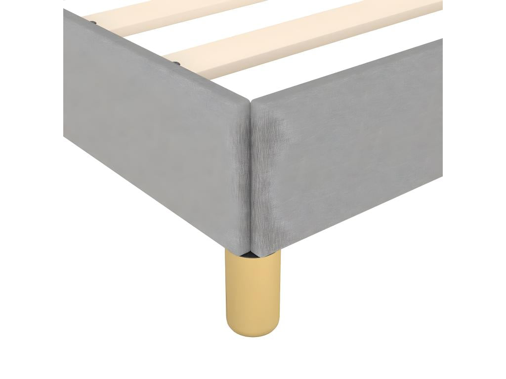 Cadre de lit avec tête de lit Gris clair 140x200 cm YFAF09647