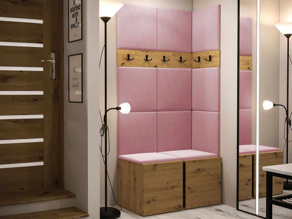 Meuble d'entrée Chezlova 264 186x84x46cm Ch¨ºne Chezlova Tapisserie - Stratifi¨¦ JRER34049