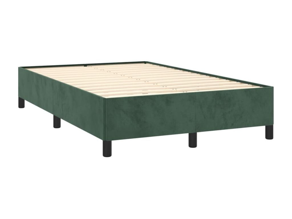 Sommier ¨¤ Décohaute de lit avec matelas LED vert fonc¨¦ 120x190 cm TTBG90347