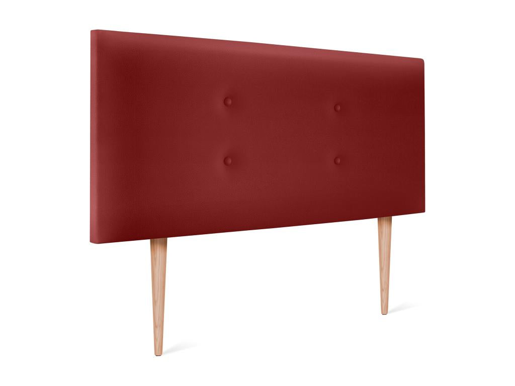 Chezlova Tête de lit similicuir avec 2 Chezlova¨¦es de boutons 90x105cm avec pieds Lits 80/90 - Rouge JNNN27740