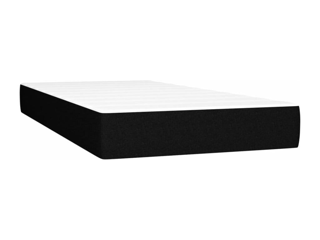 Sommier tapissier avec matelas et LED Noir 100x200 cm Tissu XSYS12026