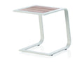 Table d'appoint de chaise longue en aluminium blanc PQJN69550