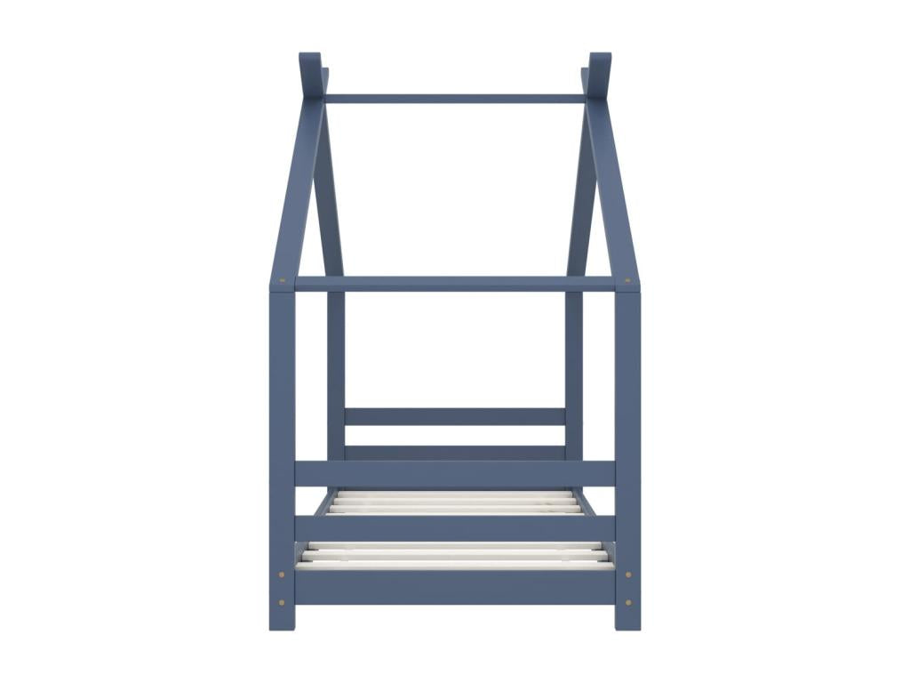 Cadre de lit d'enfant Gris Bois de pin massif 80x160 cm RHRZ56789