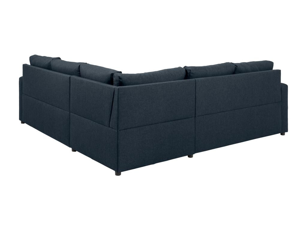 Chezlova Canap¨¦ d'angle espace de rangement dissimul¨¦ et lit gigogne bleu fonc¨¦. RUWU67591