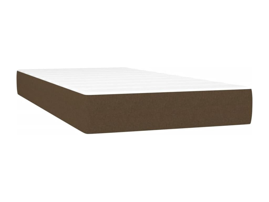 Lit ¨¤ sommier tapissier avec matelas Marron fonc¨¦ 90x190 cm ZUXU75663