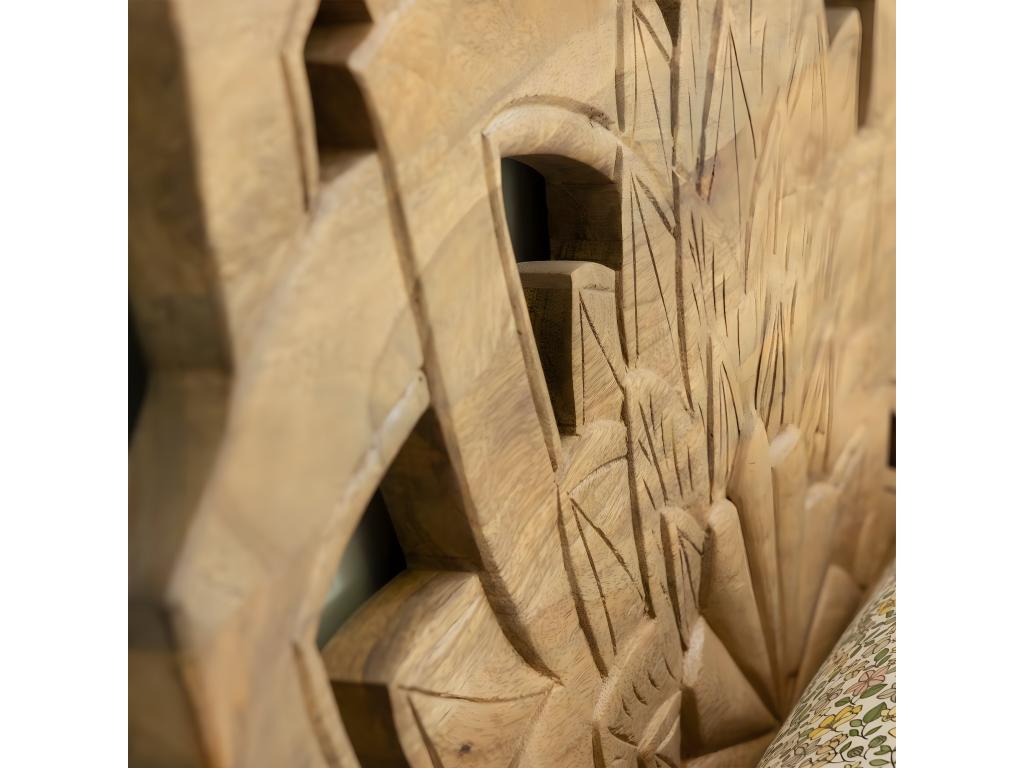 Tête de lit Chezlova en bois de manguier sculpt¨¦ 90 cm Chezlova PIAV47696